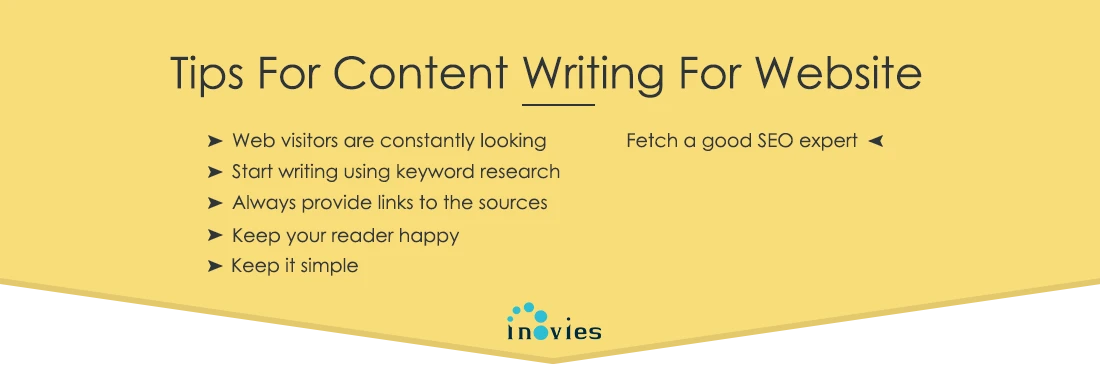 tips for content writing for website