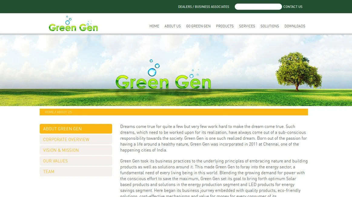 Slide 2:Project portfolio screen shot for Financials for Office 365 Kentico Web Design & Development project