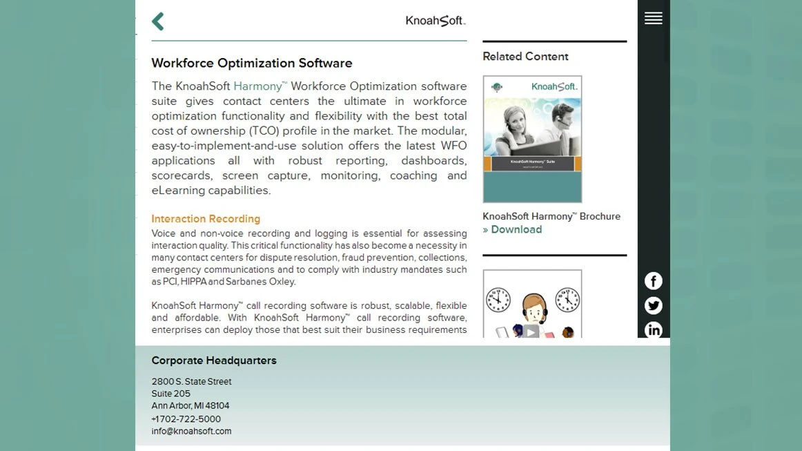 Slide 1:Project portfolio screen shot for Financials for Office 365 Kentico Web Design & Development project