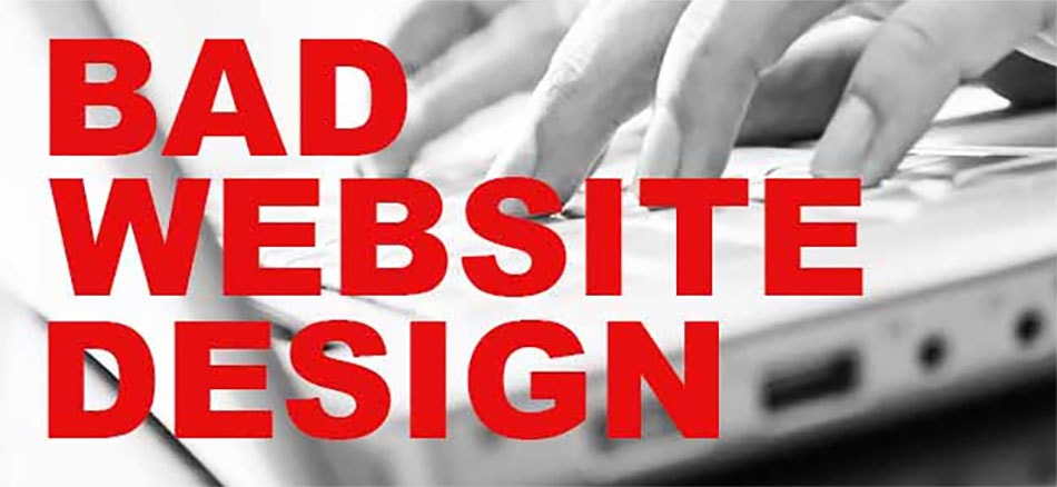 Attention These design errors might earn you a title bad website design