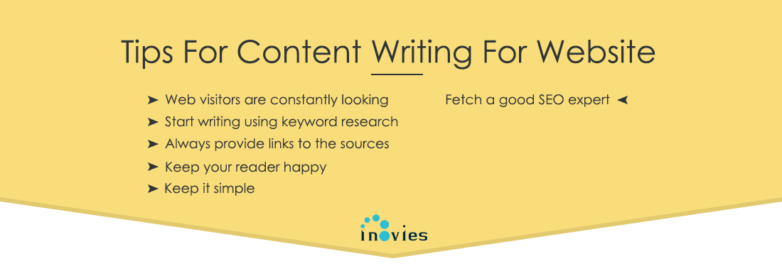tips for content writing for website